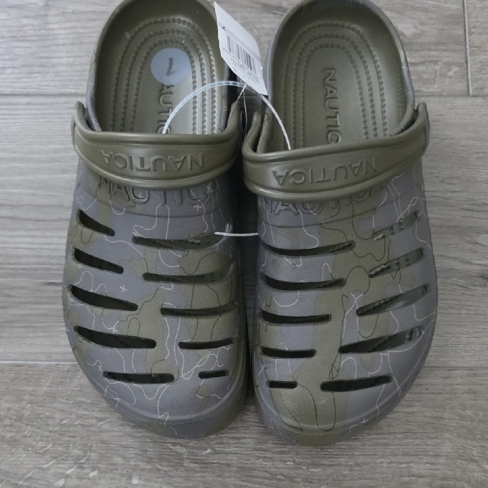 Nautica Women,Kids, Men Olive Camo Sandals